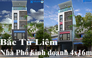 Thiết kế nhà phố kết hợp kinh doanh 4x16m