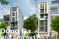 Thiết kế nhà ống 6 tầng 5x17m